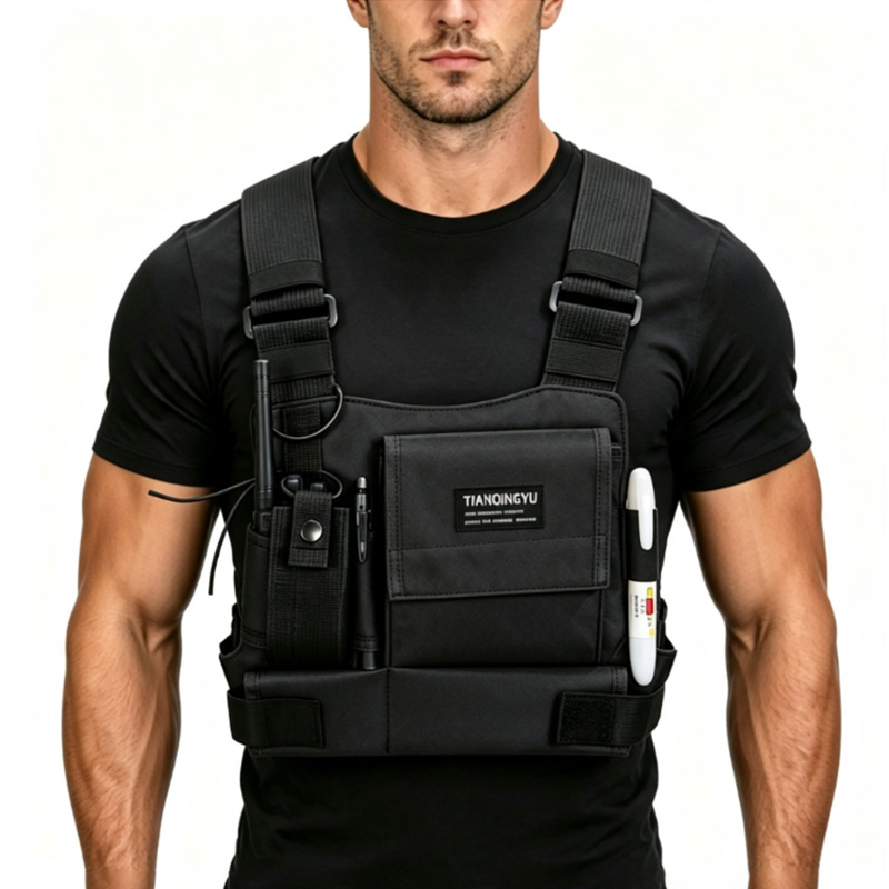 Cycling Gear Vest - 軽量ランニングベストバックパック アウトドアサイクリングバッグ メンズ ハイキング マラソン チェストリグバッグ