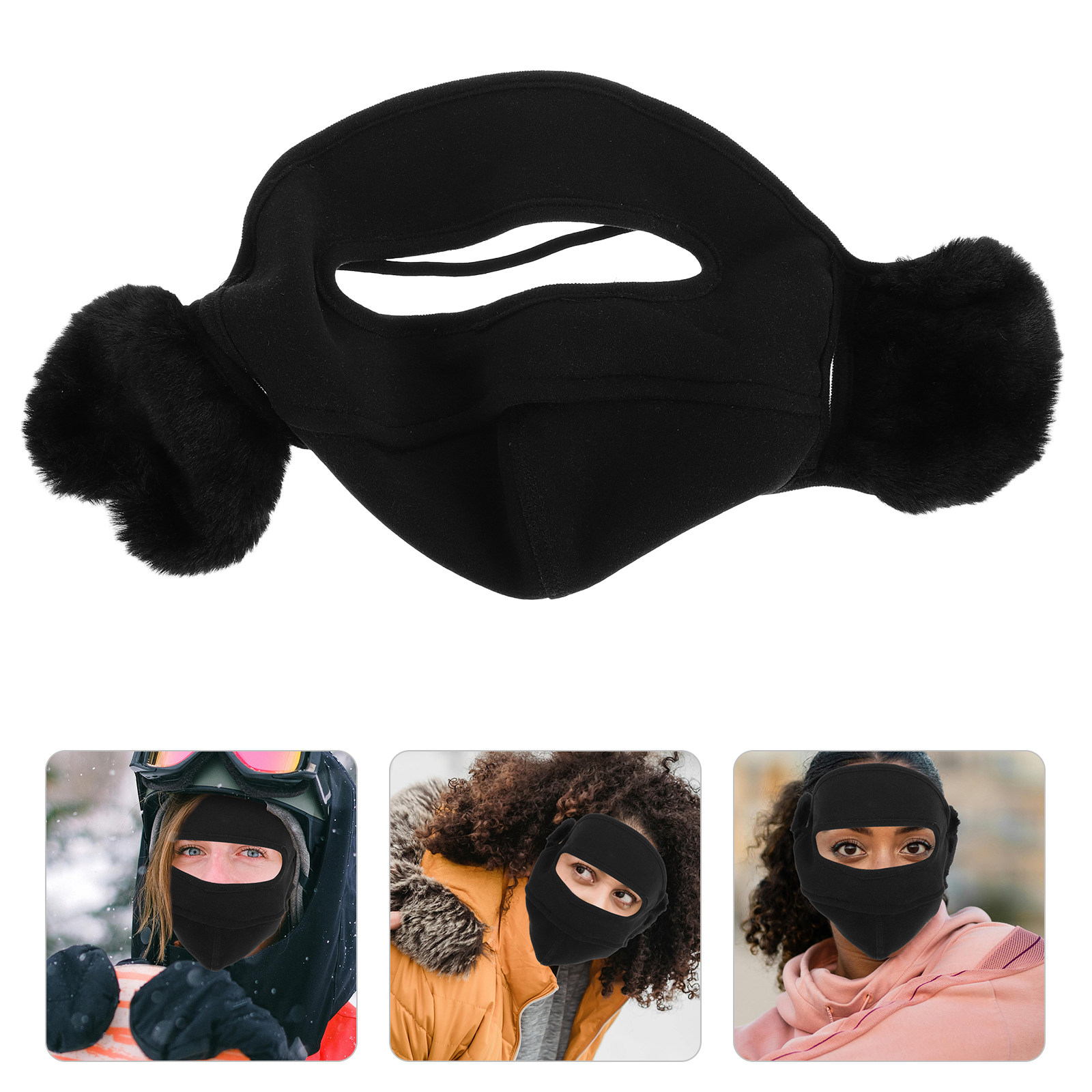 Cycling Gear Weather - 寒冷地用防寒具、冬用フェイスマスク、イヤーマフ、ライディングマスク、防風、サイクリング、スキー、スノーボード用、男女兼用。