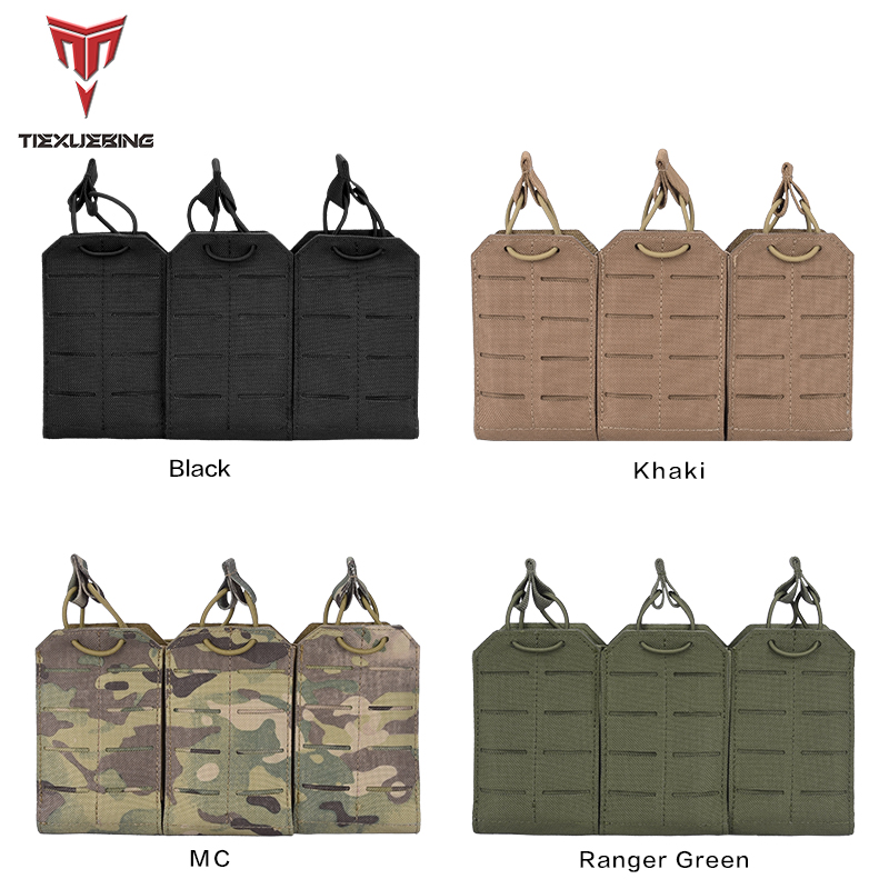 Cycling Gear Organization - TIEXUEBING トリプルMOLLEサイクリングユーティリティポーチ バンジーリテンション モジュラープラカードバッグ アウトドアライディングギア整理用