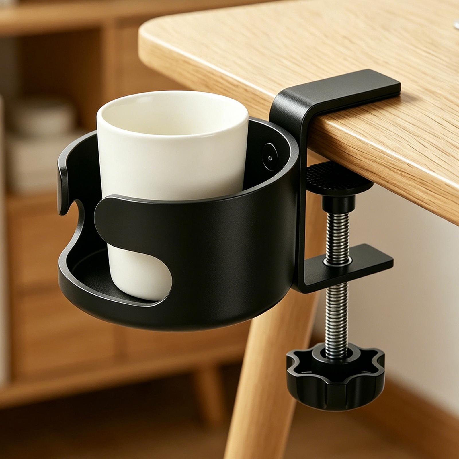 Water Bottle Holder - デスクカップホルダー 調節可能なドリンクスタンド こぼれ防止ウォーターボトルスタンド デスクトップ オフィスチェア ラウンジ