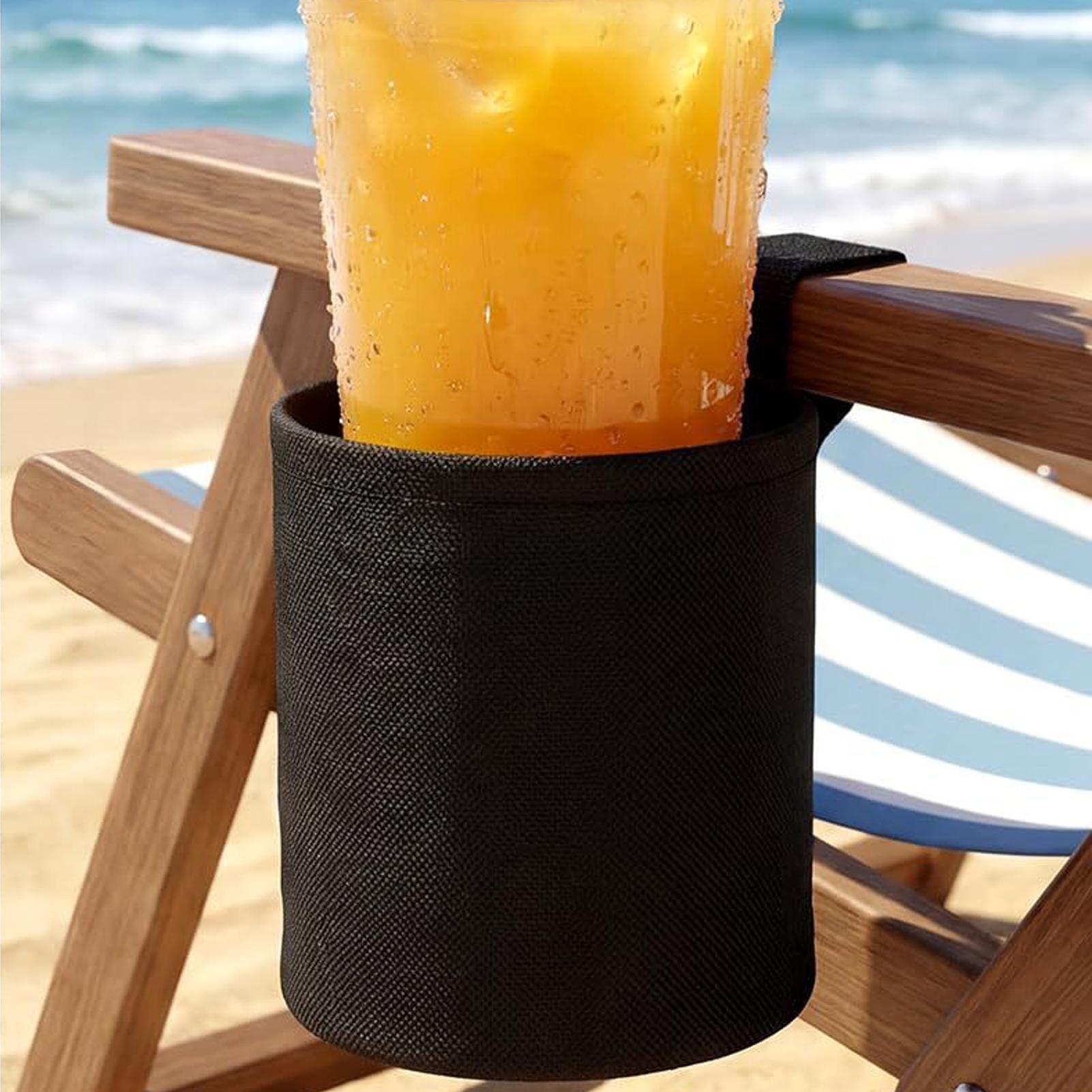 Water Bottle Holder - ビーチチェア用カップホルダー 600Dオックスフォード生地 ドリンクオーガナイザー 芝生用チェアカップホルダー 芝生、釣り、パティオ、屋外、水筒、プール用