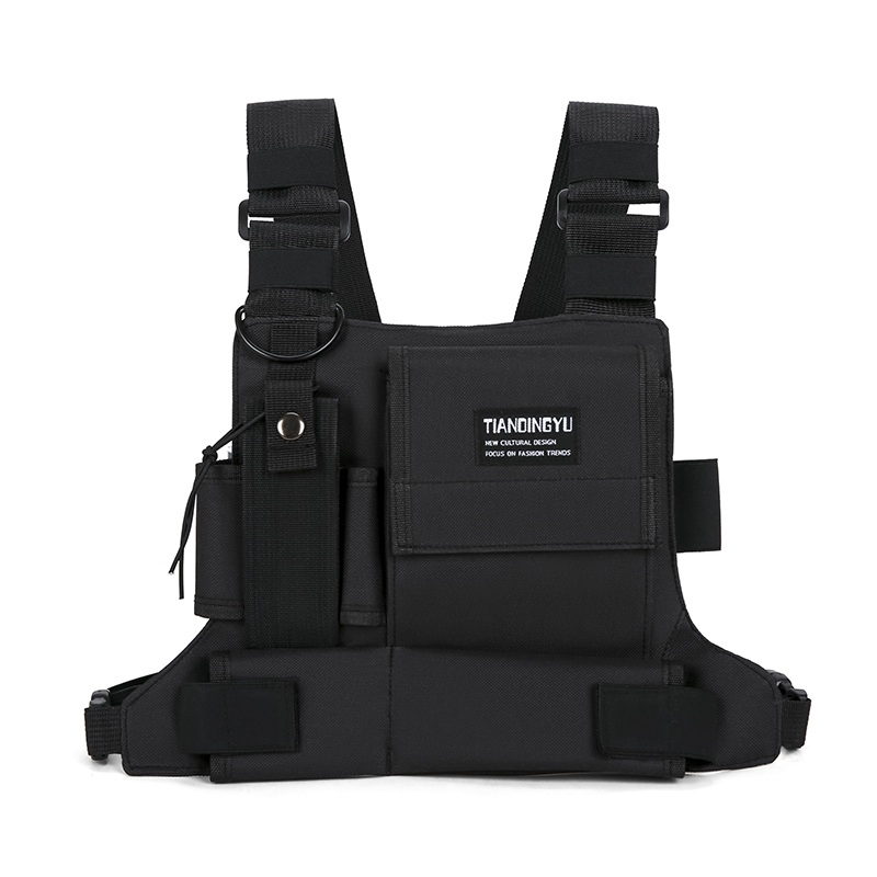 Cycling Gear Vest - 軽量ランニングベストバックパック 男女兼用 アウトドアサイクリングバッグ ハイキングマラソン チェストリグバッグ 収納ポケット付き