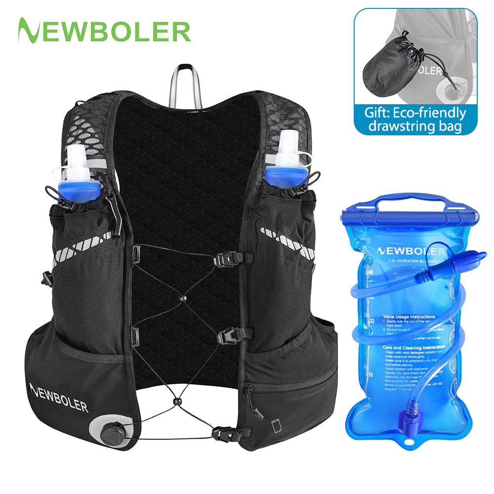 Cycling Gear Vest - 8L通気性ハイドレーションベストパック トレイルランニング マラソン サイクリングギア 軽量 ハイキング