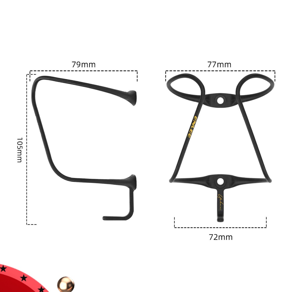 Ultra Cycling Gear - 高炭素繊維複合素材 9g バイクボトルケージ 超軽量 防風カップマウント 簡単取り付け