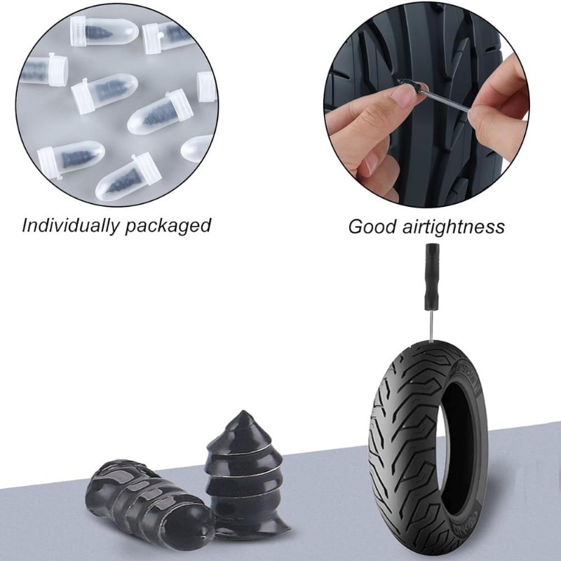 タイヤ用ゴムスタッド、40個入りゴムタイヤ修理スタッド、チュ - Tubeless Tire Sealant のレビューと価格