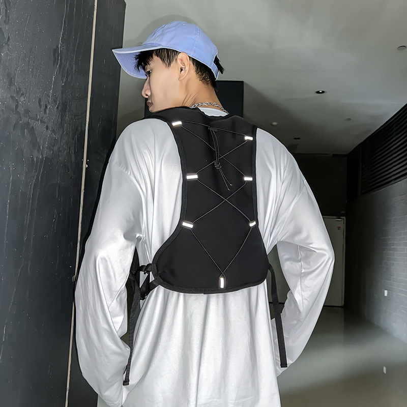 ヒップホップ ストリートウェア チェストリグバッグ メンズ  - Reflective Cycling Vest のレビューと価格