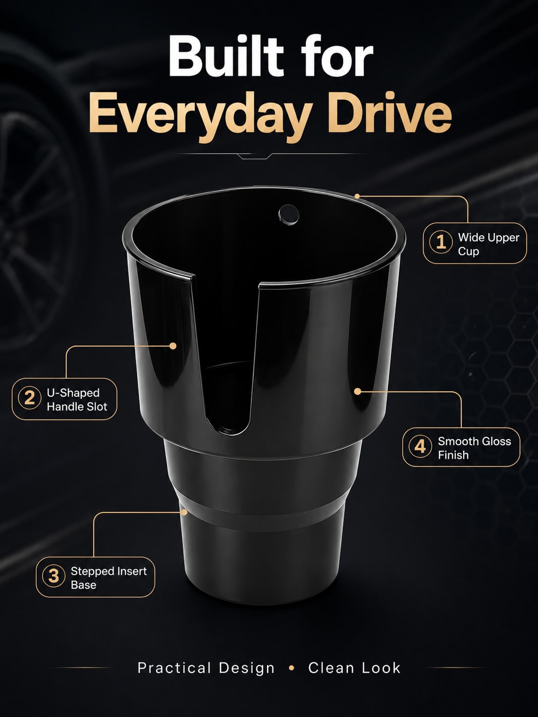 車用カップホルダーエキスパンダーアダプター（32-40オンス - Water Bottle Holder のレビューと価格