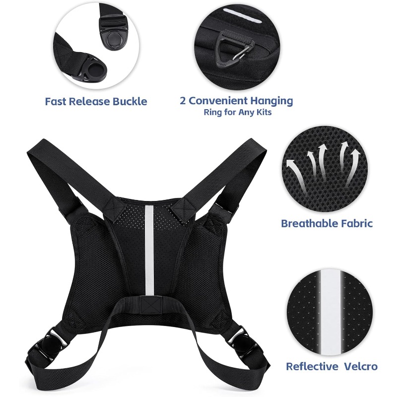 男性用の多機能タクティカルベストバッグ,調節可能なチェストバ - Cycling Gear Vest のレビューと価格