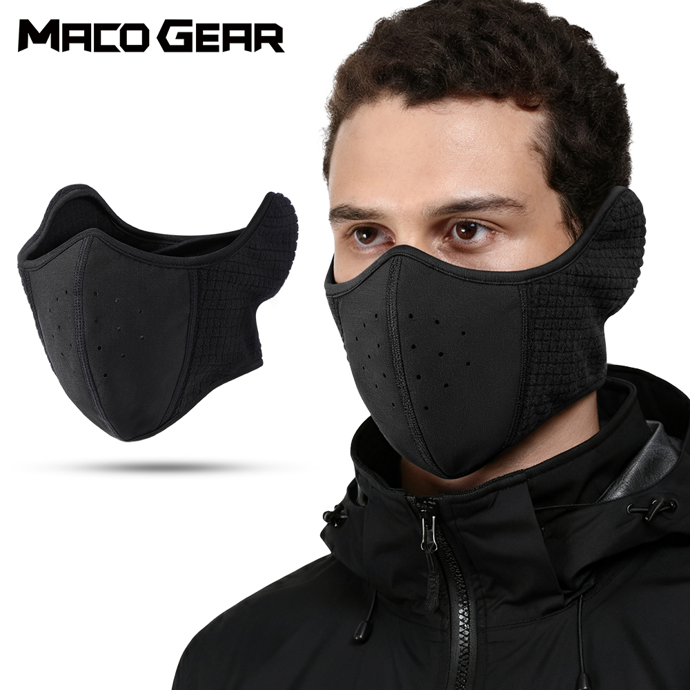 防風オートバイバラクラバ暖かいハーフフェイスマスクサイクリン - Cycling Gear Weather のレビューと価格