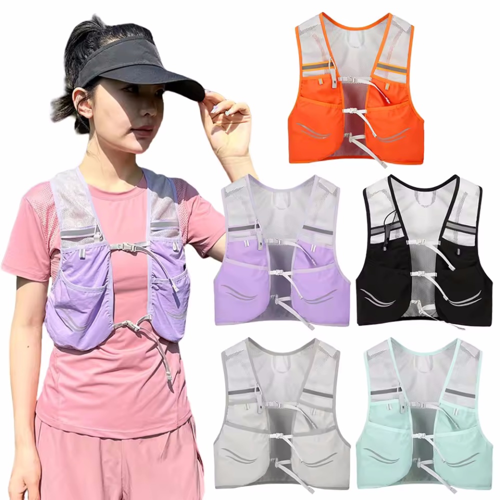 反射ランニングベスト水分補給ランニングチェストバッグ超軽量サ - Reflective Cycling Vest のレビューと価格