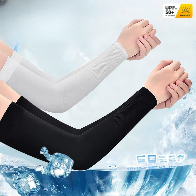 2個入りアイスシルクアームスリーブ、通気性のあるUVカットア - Cycling Gear のレビューと価格
