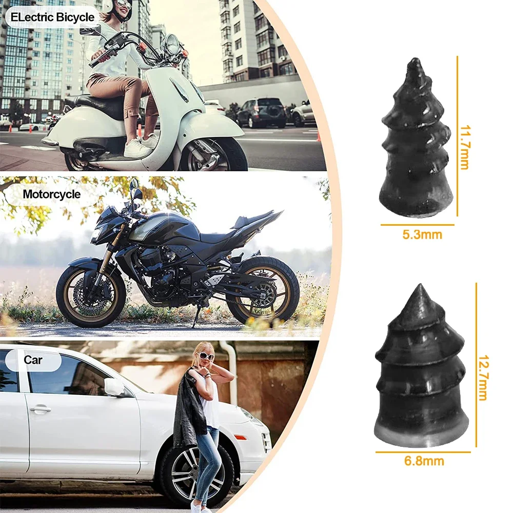 新しいユニバーサル真空タイヤ修理セット、車、バイク、スクータ - Tubeless Tire Sealant のレビューと価格