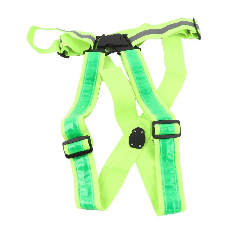 新しいポリエステル製LED安全ベスト、グリーンライト、USB - Reflective Cycling Vest のレビューと価格