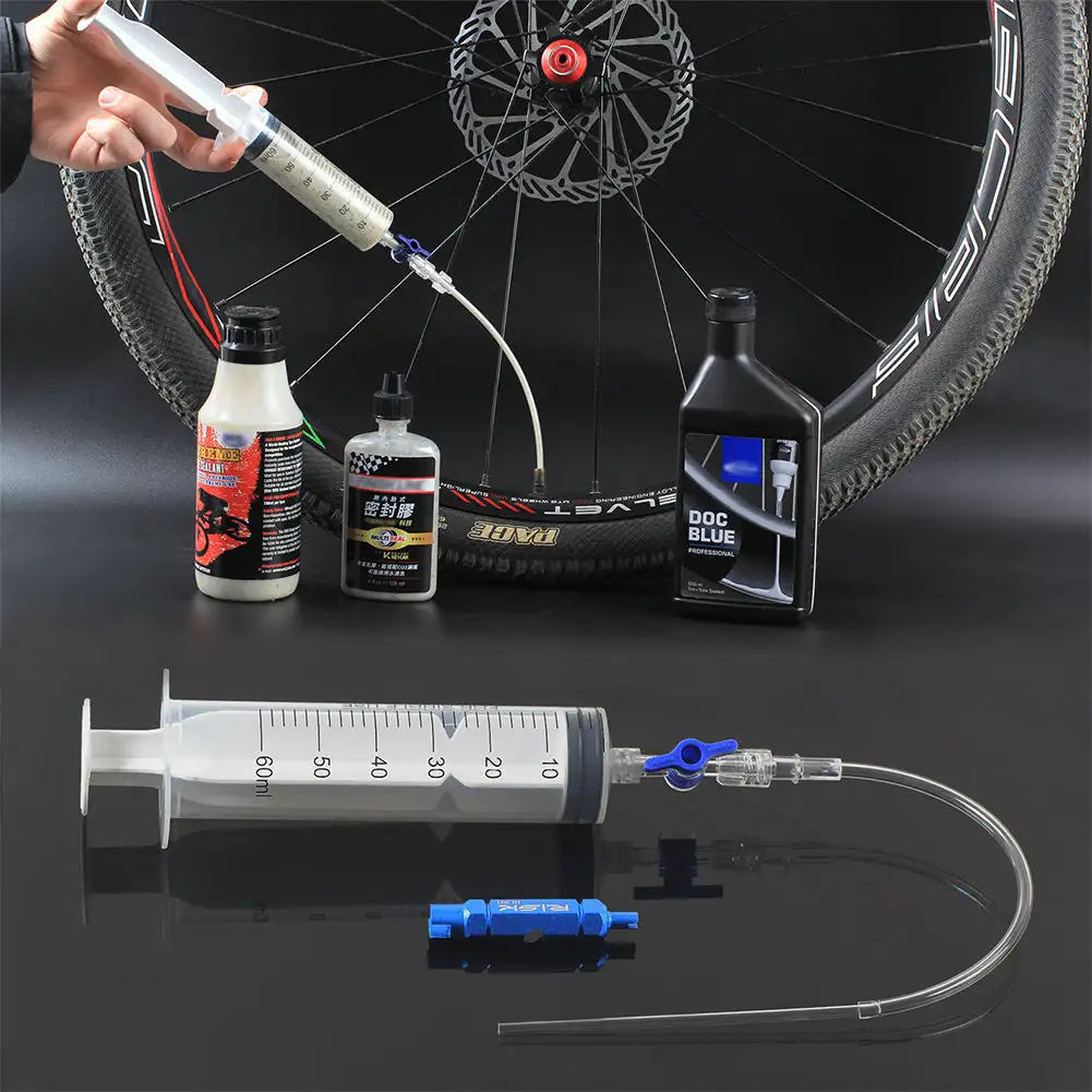 バイクチューブレスタイヤ液体注入ツール 60ML シリンジ  - Tubeless Tire Sealant のレビューと価格