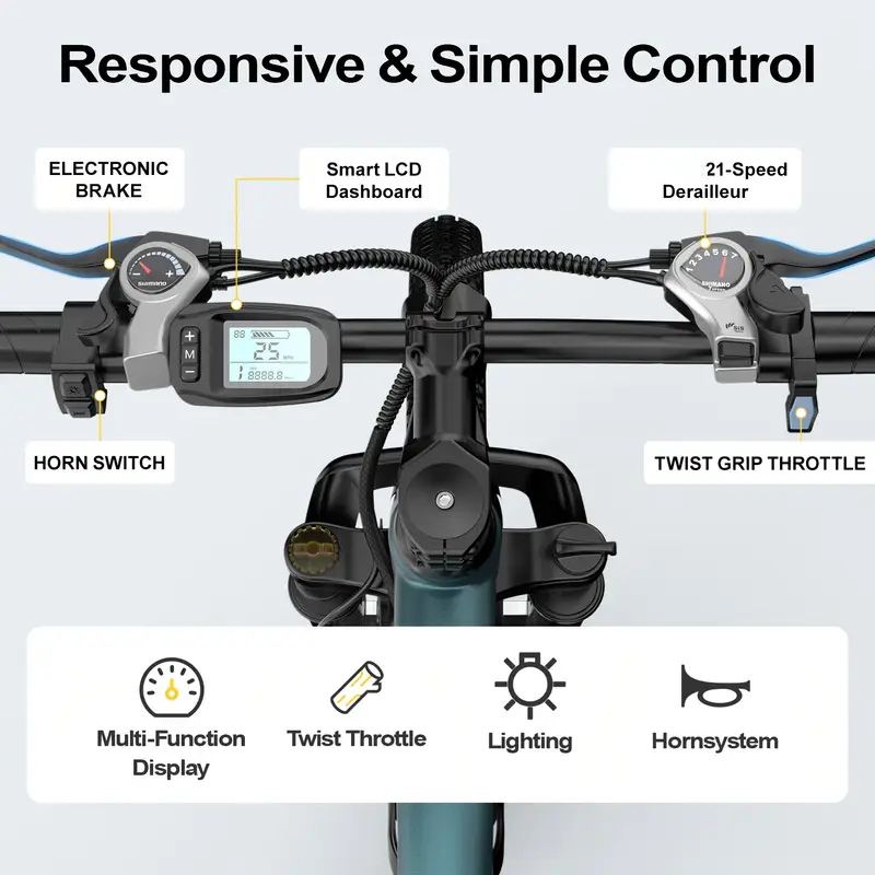 26インチ24インチ電動マウンテンEバイク（大人用）、100 - Cycling Gear のレビューと価格