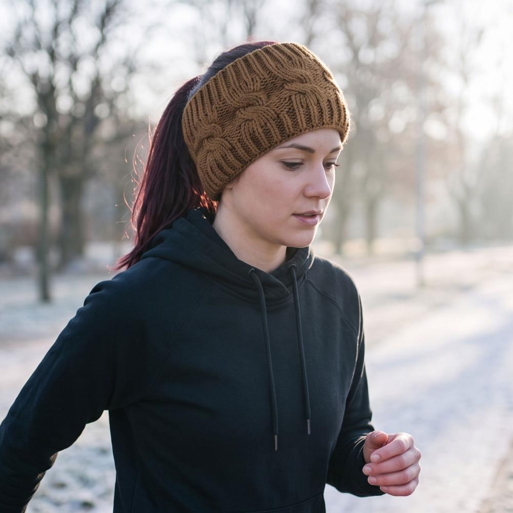 女性用冬のランニングウェア：女性用ニットヘッドバンド、フリー - Cycling Gear Weather のレビューと価格