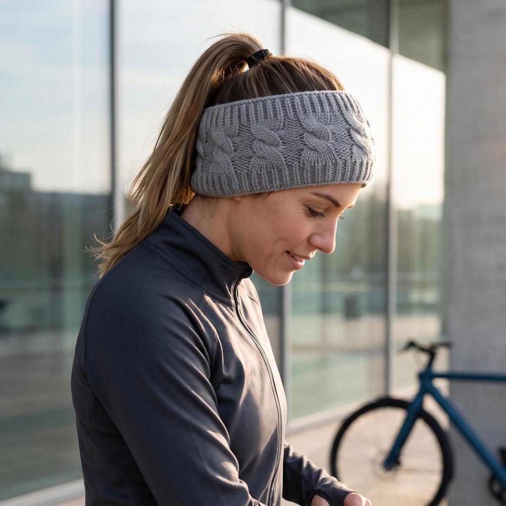 女性用冬のランニングウェア：女性用ニットヘッドバンド、フリー - Cycling Gear Weather のレビューと価格