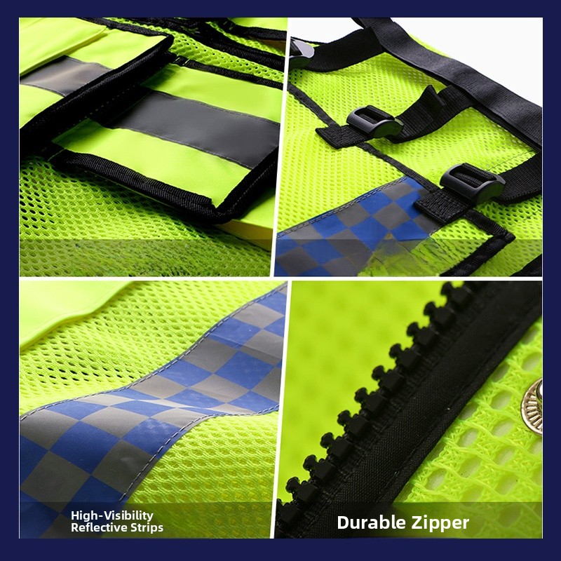 反射安全ベスト多機能ポケットメッシュ道路パトロールサイクリン - Reflective Cycling Vest のレビューと価格