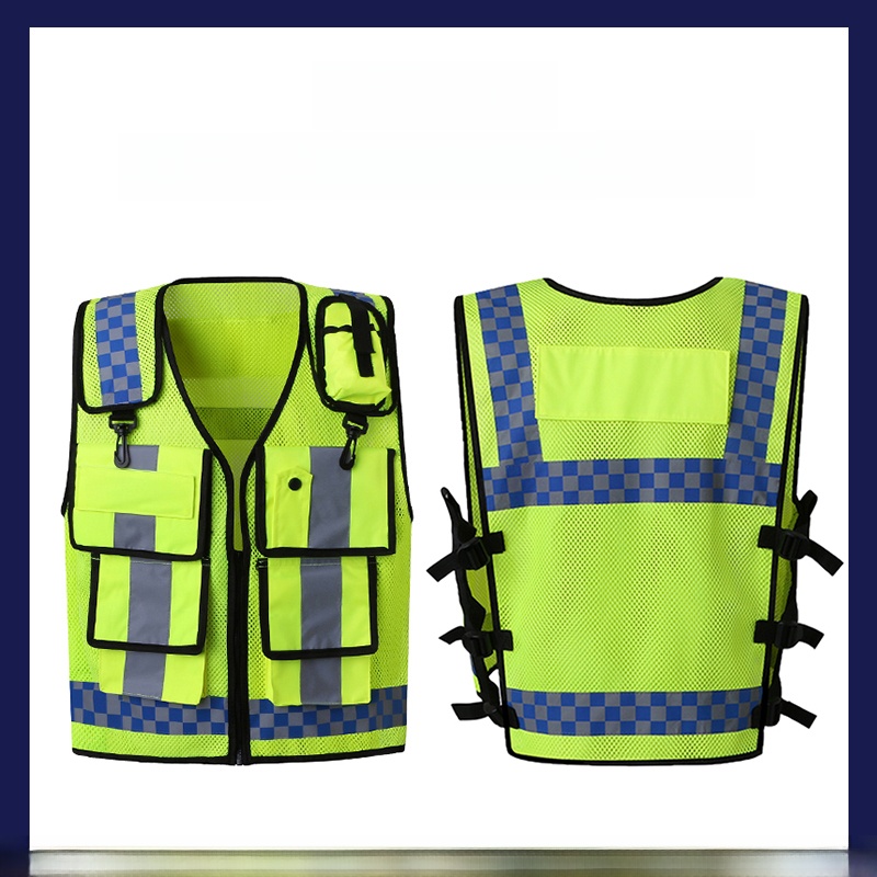 反射安全ベスト多機能ポケットメッシュ道路パトロールサイクリン - Reflective Cycling Vest のレビューと価格