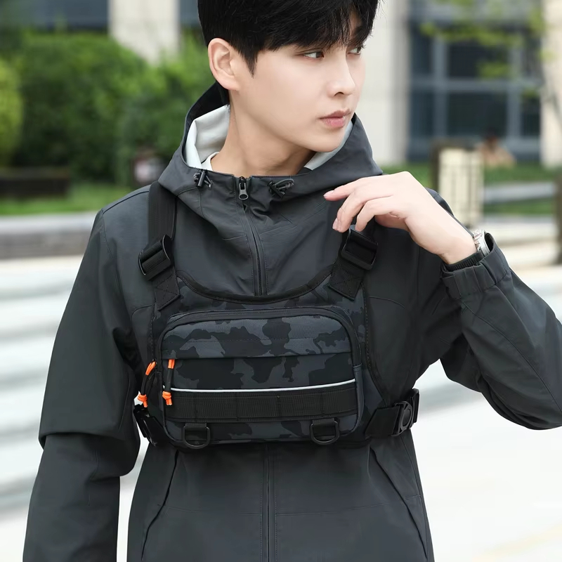 サイクリングフロントチェストベスト戦術バックパックキャンプ登 - Reflective Cycling Vest のレビューと価格